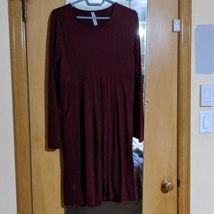 Maroon Pocket Dress